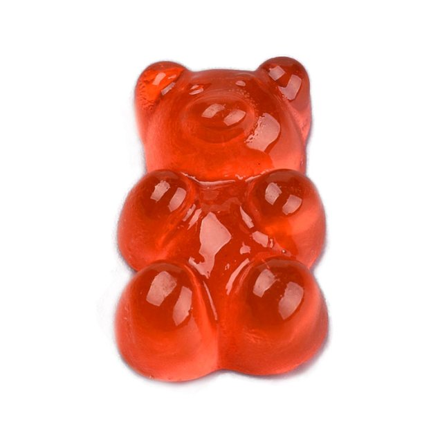 Teddy bear, resin, red, imitation candy teddy bear, 17x12x7mm, 6 pcs