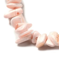 Muschelperle, Rosat&ouml;ne, Nuggets, 5-13,5x4-7,5x1,5-6 mm.10 stk