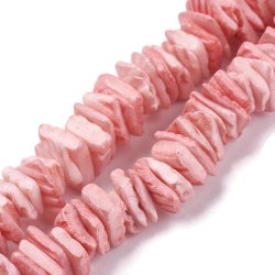 Perlmutt, rosa, farbig, flach quadratisch, 1-3.5x4.5-10x4.5-10mm, 20 Stk,