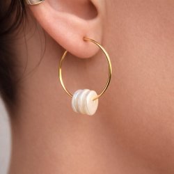 Shell pearl, flat round, electroplated mother-of-pearl, heishi, 7x1.5 mm, 20 pcs