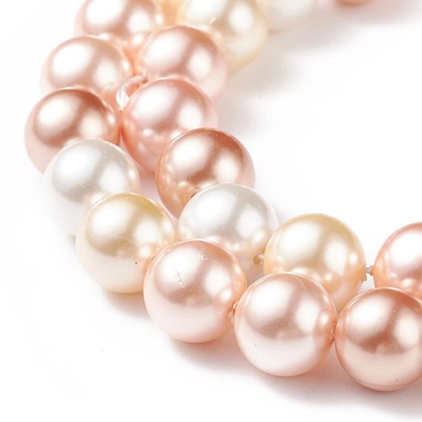 Shell Pearls, rund, gemischte helle Farben, 8 mm, A-Qualit�t, 6 Stk.