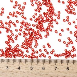 Toho Seed beads, silver-lined, light siam ruby, #11, 2x1.5 mm, 10 g, 1100 pcs
