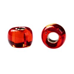 Toho Seed beads, silver-lined, light siam ruby, #11, 2x1.5 mm, 10 g, 1100 pcs