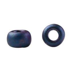 TOHO seed beads, blue, matte frost iris, #11, 2.2 mm, hole 0.8 mm, 10gr