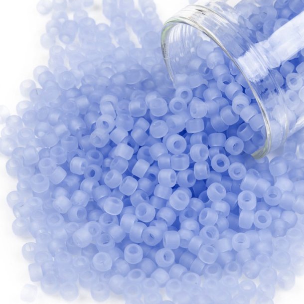 Toho Seed Beads, hellblau, matt, GRE #8, ca. 3x2 mm, 10gr., 220 stk