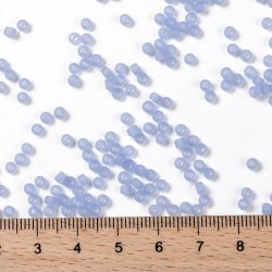 Toho Seed Beads, hellblau, matt, GRE #8, ca. 3x2 mm, 10gr., 220 stk