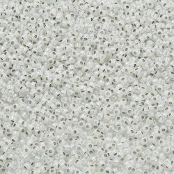 TOHO Rocailles, 2100, milchwei� mit Silbereinzug, 11/0, 10 g