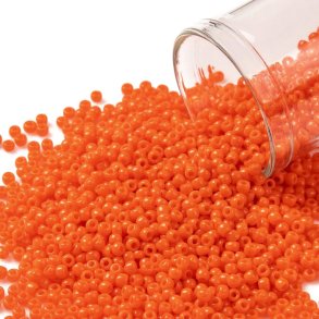 Toho Seed Beads, orange, undurchsichtig, #11, 2x1,5 mm, 10gr., 1100 stk