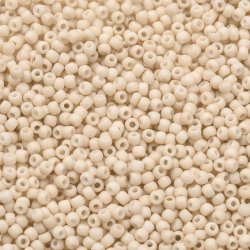 Toho Seed Beads, beige, matt, #11, 2x1,5 mm, 10gr., 1100 stk