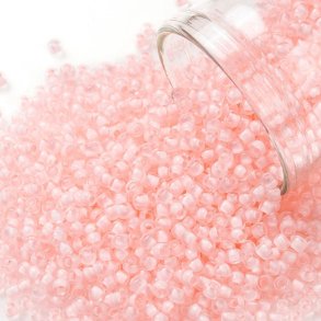 Toho Seed beads, light rose, semi transparent, #11, 2x1.5mm, 10gr., 1100 pcs