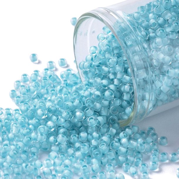 Toho Seed Beads, eisblau, semitransparent #11, 2x1,5 mm, 10gr, 1100 St�ck