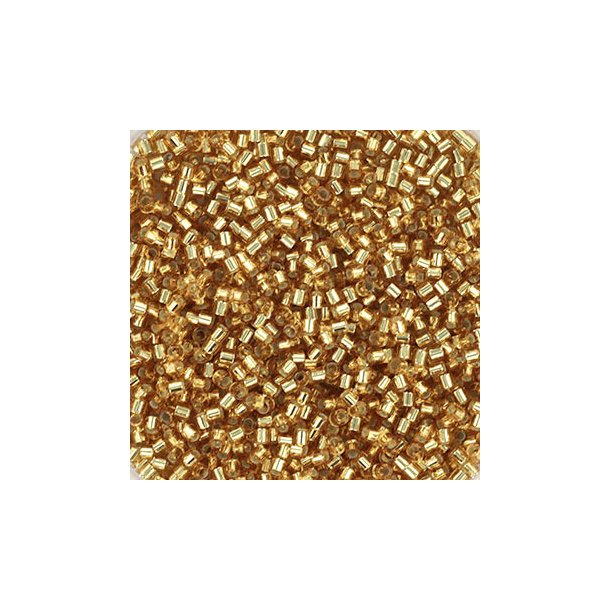 Delica, Gre #15, silverlined golden, 1,1x1,3mm, 5,2 g, 1800 Stck