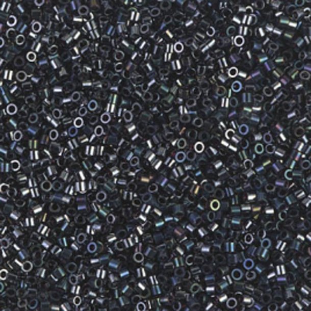Delica, Gr&ouml;&szlig;e #15, gunmetal, Glasperlen, opak, 1,1x1,3 mm, 5,2 g