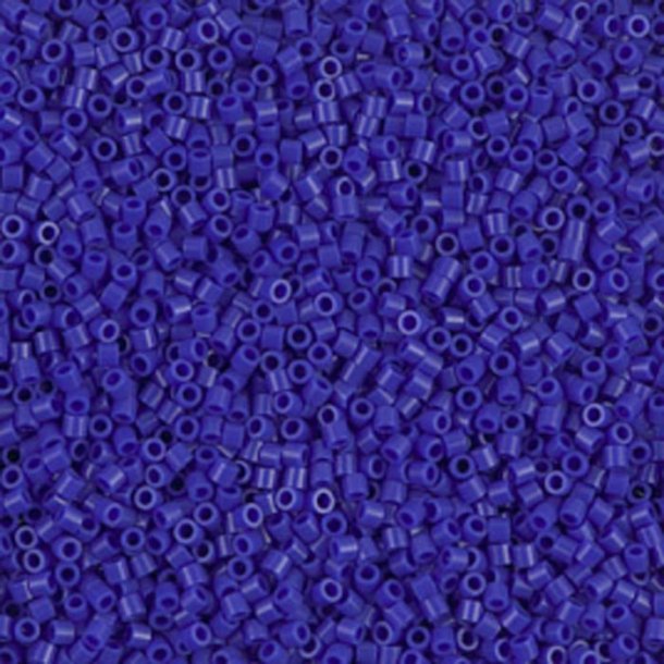 Delica, size #15, dark blue, glass bead, opaque, 1.1x1.3mm, 5.2g