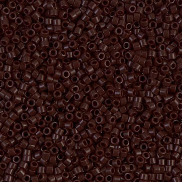 Delica, Gr&ouml;&szlig;e #15, dunkel schokoladenbraun, opak, 1,1x1,3mm, 5,2 Gramm, 1800 Stck