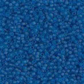 Delica, Größe #15, Capri blau,  matt, transparent, 1,1x1,3 mm, 5,2 g, 1800 Stk