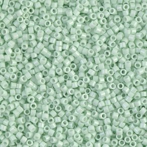 Delica, size #15, light mint, opaque, 1.1x1.3mm, 5.2 g, 1800 pieces