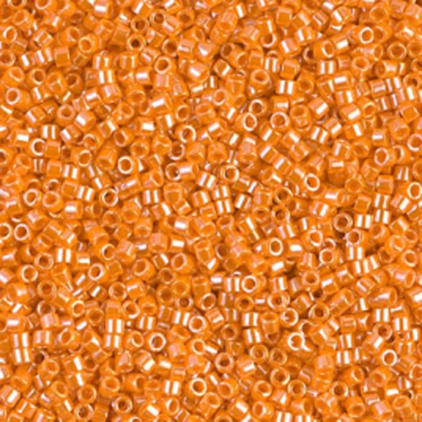 Delica, Gr&ouml;&szlig;e #15, gl&auml;nzend, Mandarin, Glasperlen, opak, 1,1x1,3 mm, 5,2 g