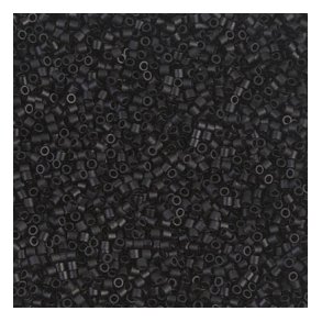 Delica, #15, matt schwarz, opak, 1,1x1,3 mm, 5,2g, ca. 1800 Stk