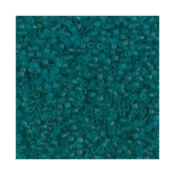 Delica, Gr&ouml;&szlig;e #15, dunkel t&uuml;rkis gr&uuml;n, matt, transparent, 1,1x1,3 mm, 5,2 g, 1800 Stk