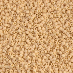 Delica, #15, matt sandfarben, Glasperlen, opak, 1,1x1,3 mm, 5,2g, 1800 Stk