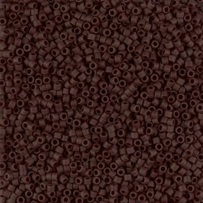 Delica, #15, matt dunkelbraun opak, 1,1x1,3mm, 5,2g, 1800 Stk.