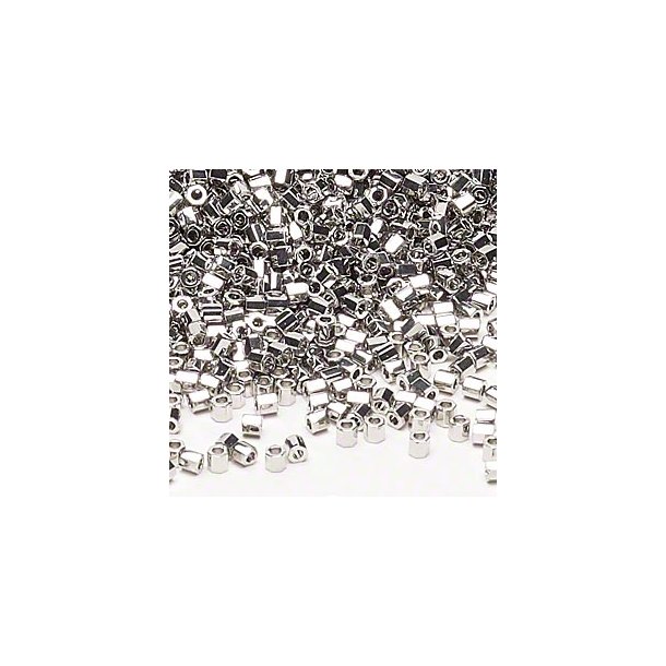 Delica, size #8, palladium plated, 2.7x2.9mm, 7.5g