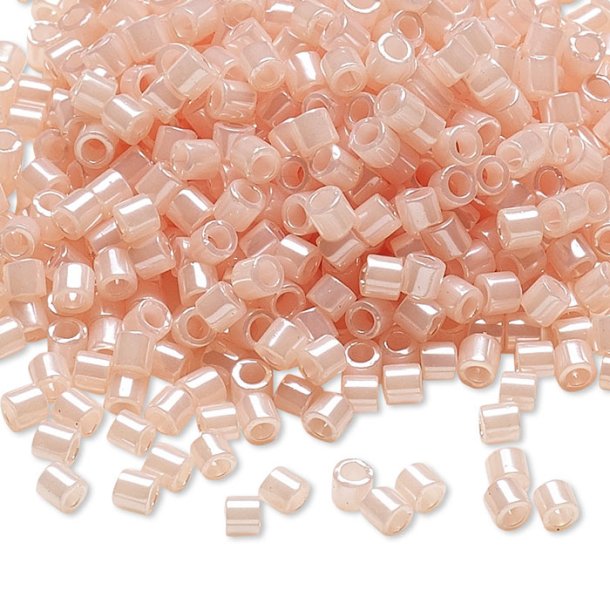 Delica, size #11, opaque, luster, baby pink, 2.7x2.9mm, 7.5g