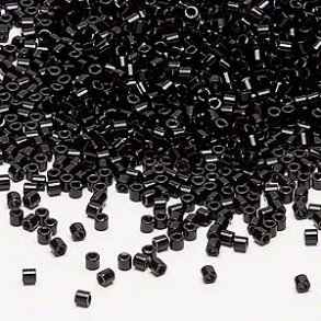 Delica, Gr��e #8, opak gl�nzend schwarz, 2,7x2,9 mm, 7,5 g
