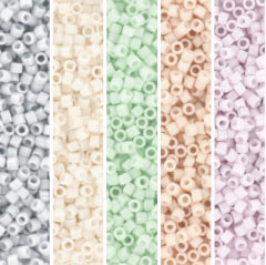 Delica Seed Beads, Set12, Sweet Colors, 5-farve Blanding, Størrelse #11, 5,2 g til Smykkefremstilling