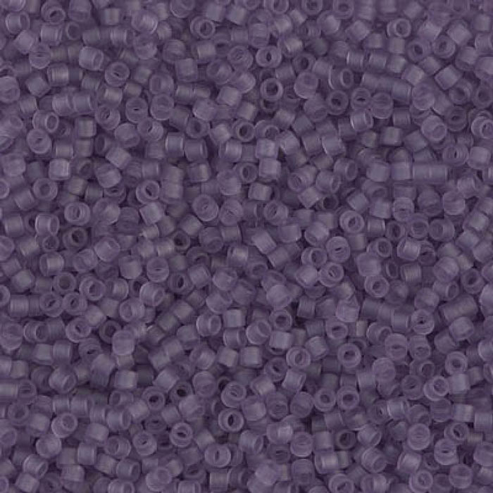 Delica, Größe #11, matt, durchsichtig, amethyst, 1,1x1,7 mm, 5,2 g.