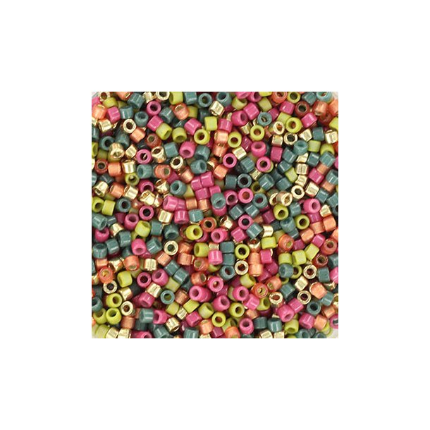 Delica seed beads, Mix137, Elegant fall, 5-color mix, size#11, 5.2 grams