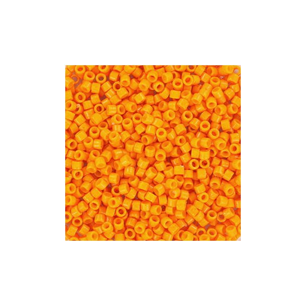 Delica seed bead, glass beads, size #11, kumquat orange, 1.1x1.7mm, 5.2gr