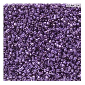 Delica, Größe #11, dunkelviolett, galvanisiert, glänzend, undurchsichtig 1,1x1,7mm, 5,2 g