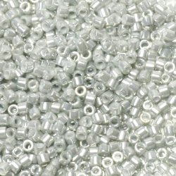 Delica, Gr&ouml;&szlig;e #11, grauer Glanz, undurchsichtig 1,1x1,7mm, 5,2 Gramm