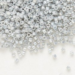 Delica, Gr&ouml;&szlig;e #11, grauer Glanz, undurchsichtig 1,1x1,7mm, 5,2 Gramm