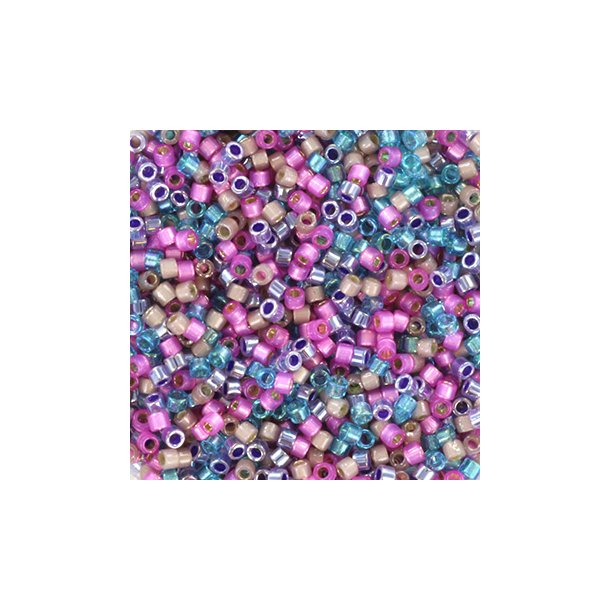 Delica seed beads, Mix128, Ice-princess, 4-color mix, size #11, 5.2 grams