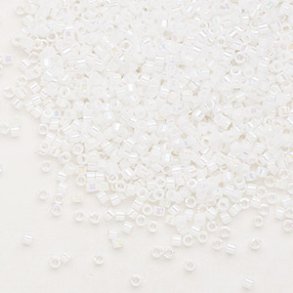 Delica, Größe #11, weiße Glasperle, abwechselnd, 1,1x1,7mm
