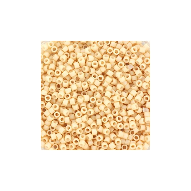 Delica, size #11, Beige glass bead, matte, opaque, 1,1x1,7mm, 5,2 grams
