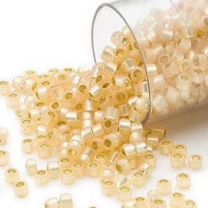 Delica, size #11, silver-lined Beige alabaster, 1.1x1.7mm, 5.2 grams