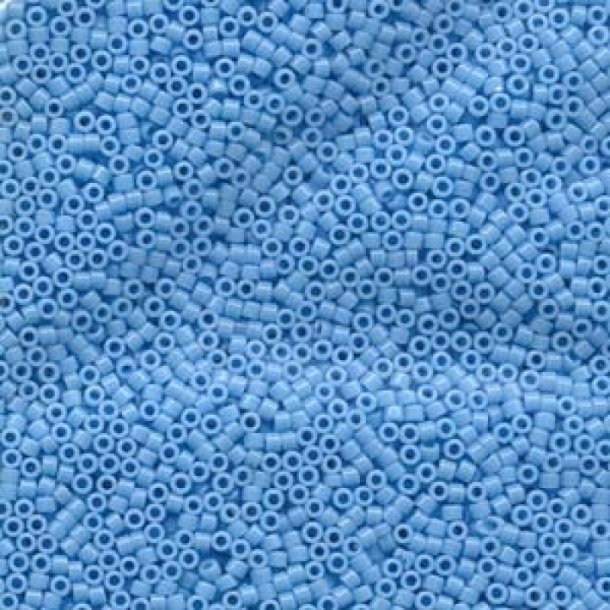 Delica, size #11, light blue, glass bead, 1.1x1.7mm, 5.2 grams