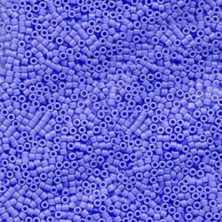 Delica, Gr&ouml;&szlig;e #11, hell saphirblau, hellblau-lila, Glasperlen, 1,1x1,7 mm, 5,2 g