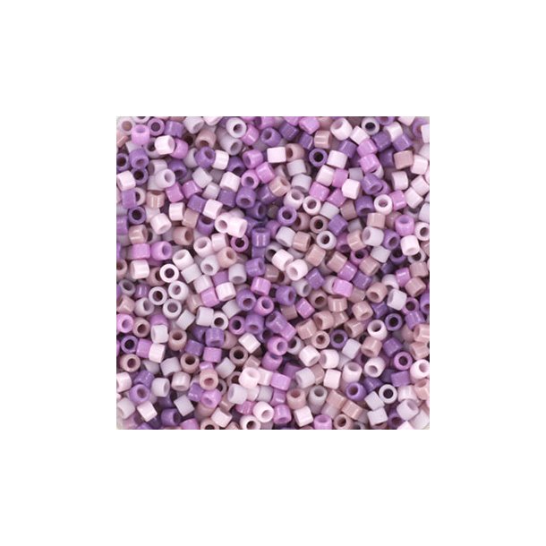 Delica seed beads, Mix42, purple pastel, 5-color mix, size#11, 5.2 grams