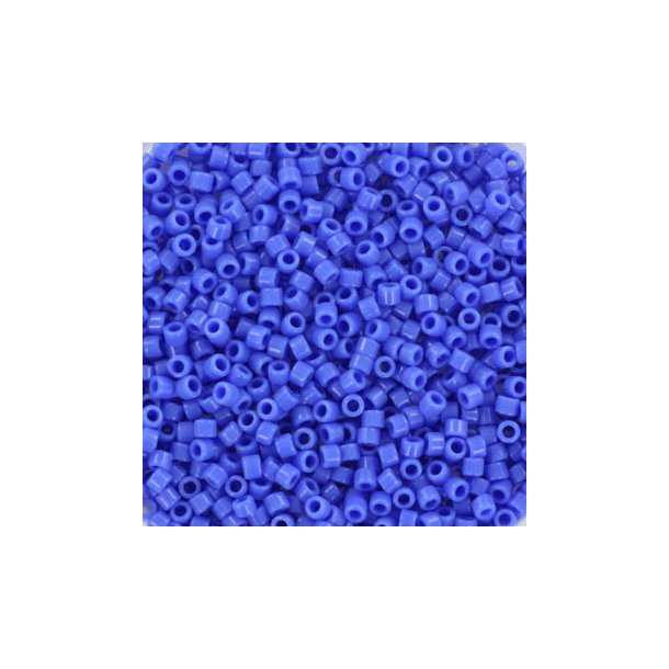Delica, Gre#11, cyan-blau, Glasperlen, opak, 1,1x1,7 mm