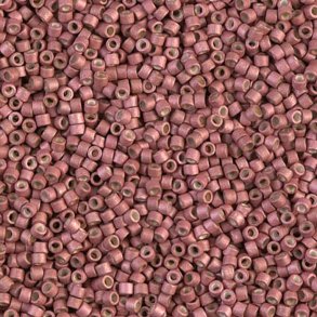 Delica, Größe#11, verzinkt matt rötlich, undurchsichtig, 1,1x1,7 mm, 5,2 g