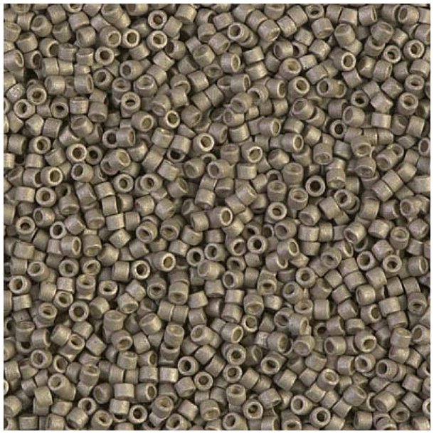 Delica, size #11, matted ash grey, galvanized, 5,2 g.