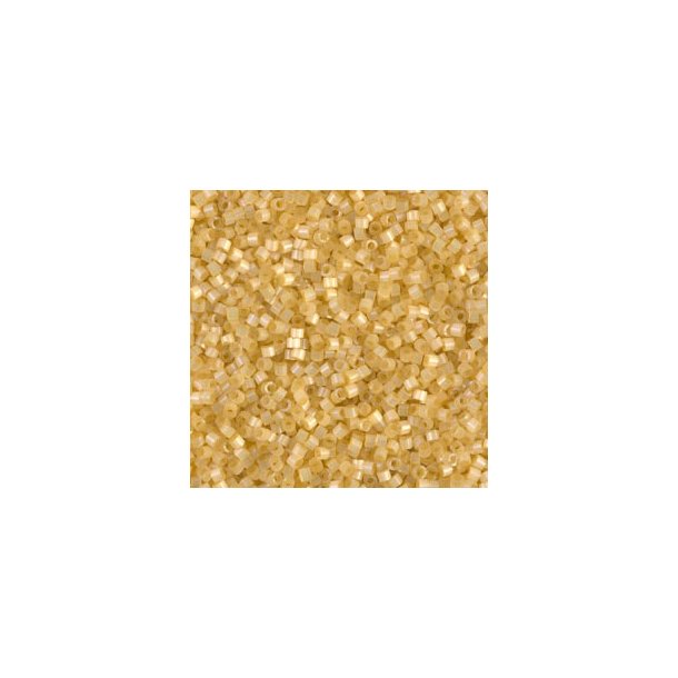 Delica, size #11, Dark Apricot yellow, changing, silk effect, 1,1x1,7mm