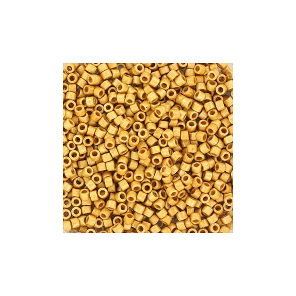 Delica, size #11, Duracoat galvanized matte gold, 5.2 g