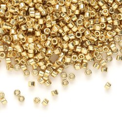 Delica, #11, Glasperlen, Duracoat, mittel-goldfarben, 1,1x1,7 mm, 5,2g