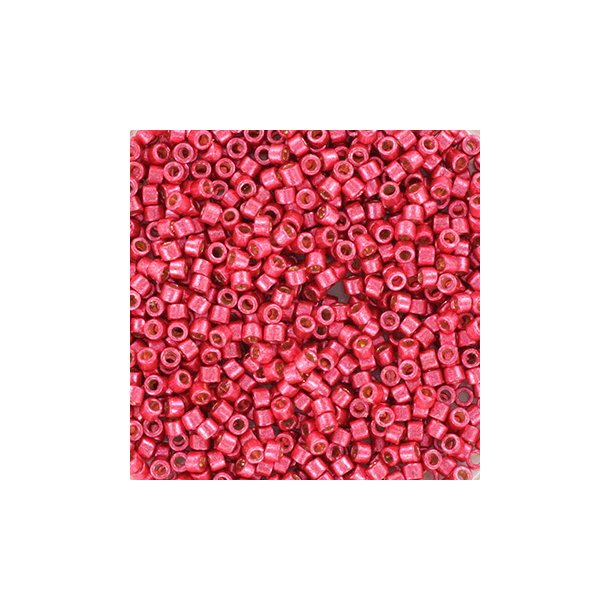 Delica, size #11, Light cranberry, galvanized, glossy, opaque 1,1x1,7mm, 5,2 gr